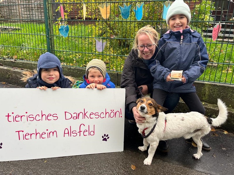 Ute Busch mit Paula Henry und Alexander