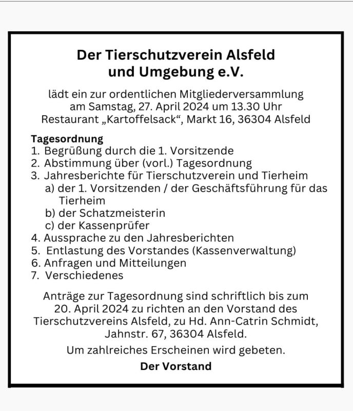 Mitgliederversammlung