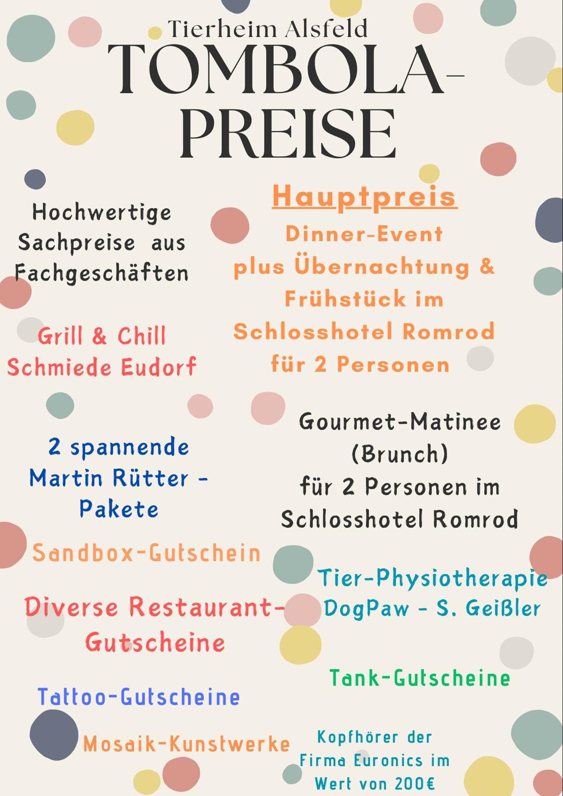 tierheimfest tombola