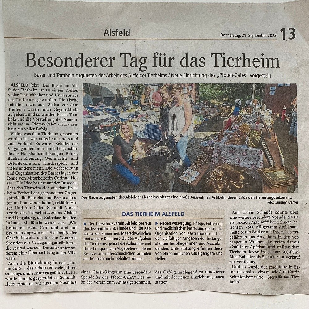 Großartiger Tombola-Basar bei bestem Wetter
