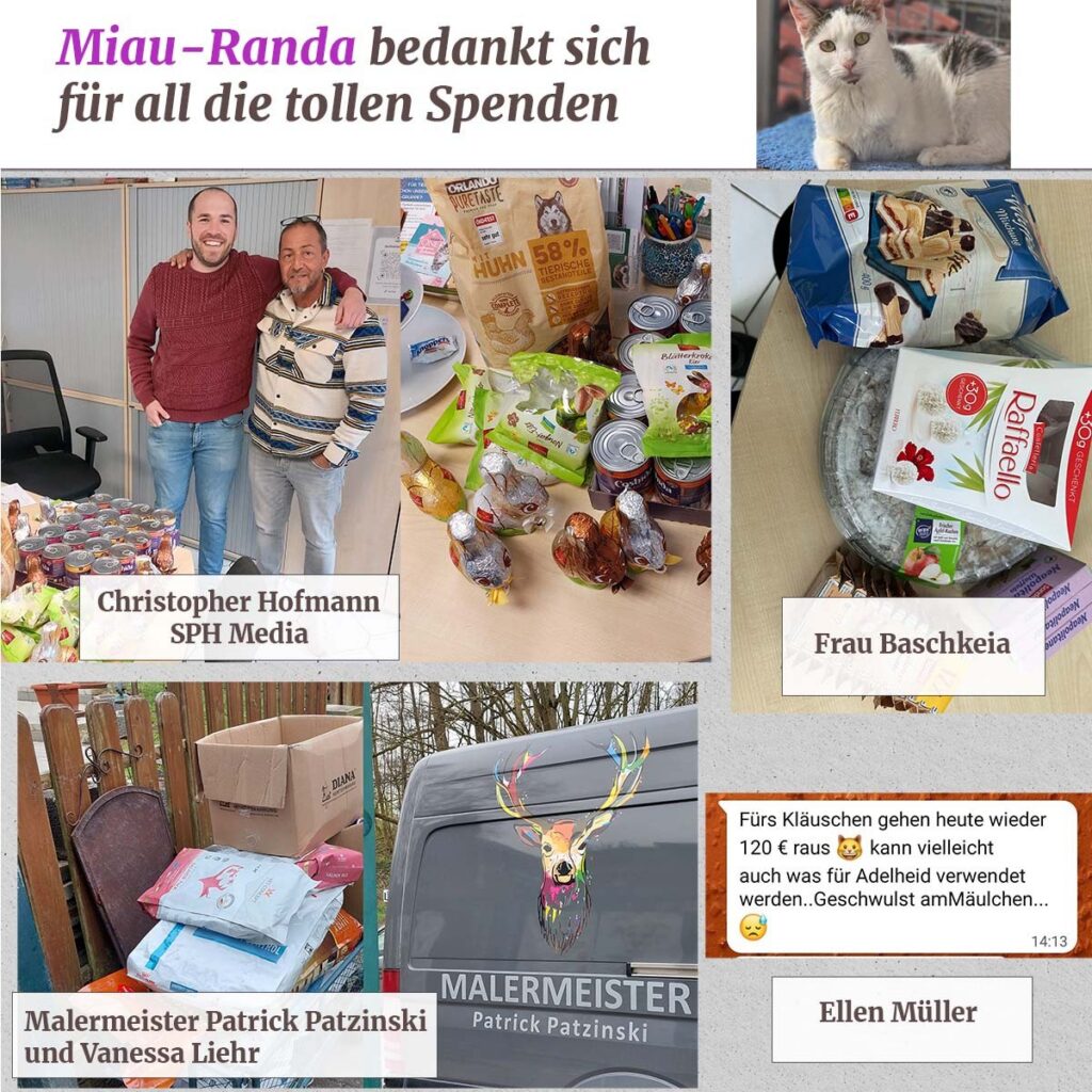 Ein schönes Osterfest und tolle Spenden erreichten uns im April